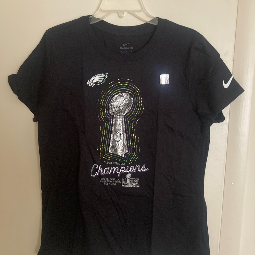 NWT Nike NFL Eagles Black Super Bowl Champions T-Shirt size large